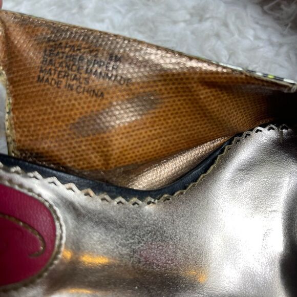 Poetic Licence License Tea Party Leopard Red Rose Peep Toe Heels Size 8 - Picture 7 of 8